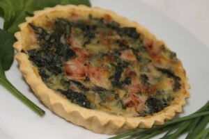 Quiche lorraine de espinaca